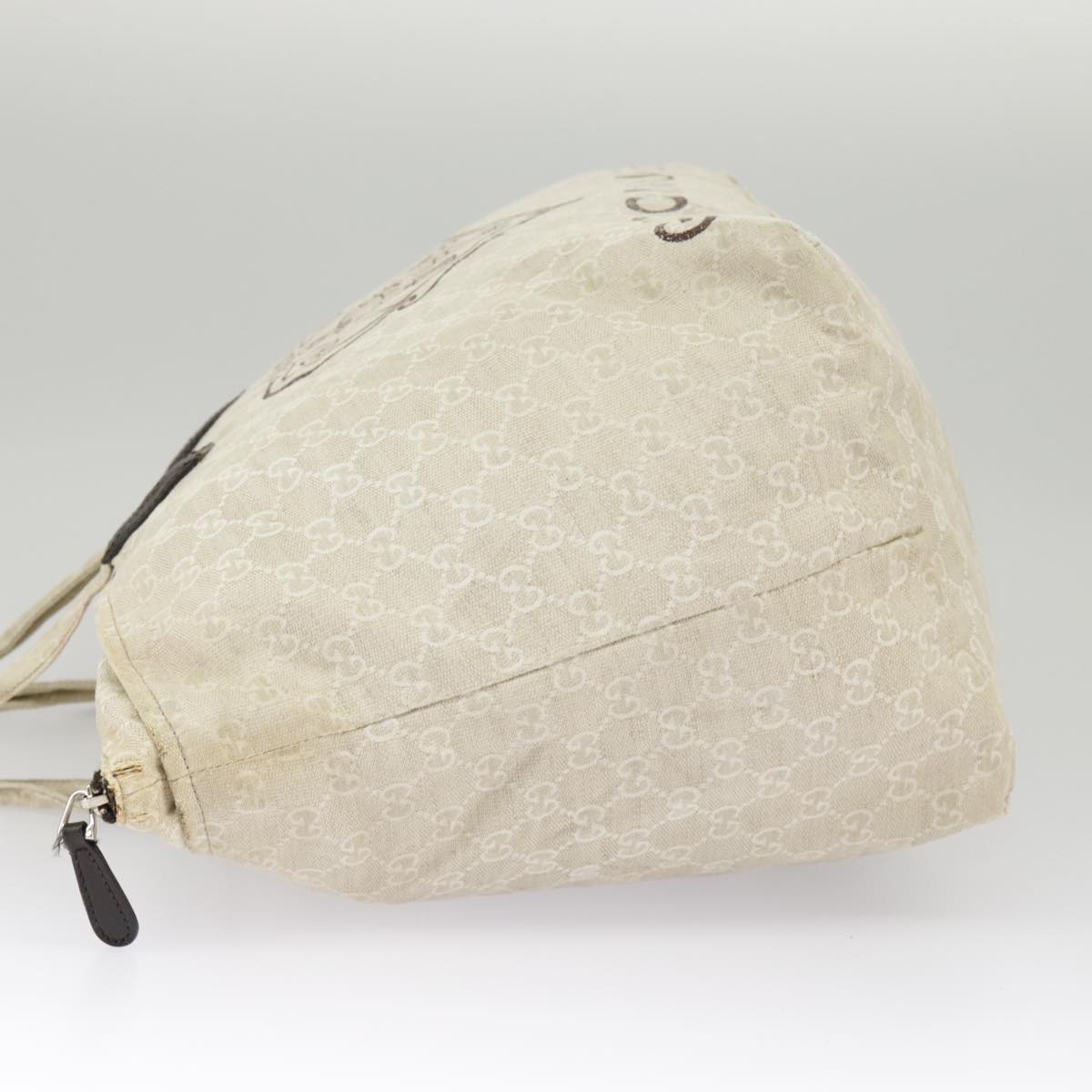 GUCCI GG Canvas Tote Bag Beige Silver - 3