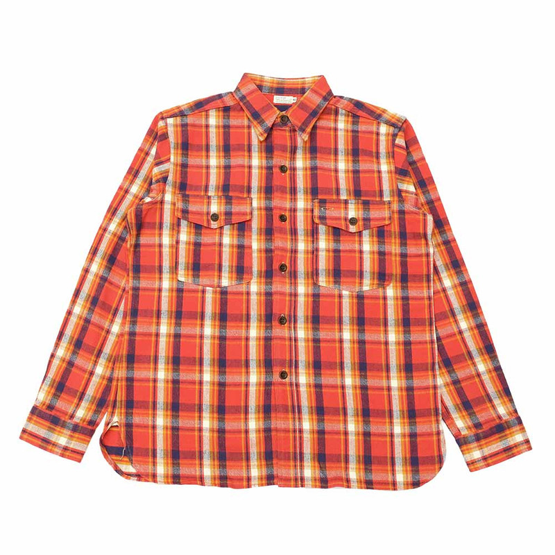 Warehouse & Co. Lot.3022 FLANNEL SHIRTS WITH CHINSTRAP - G-Pattern - ONE WASH - 3022G-23 outlook