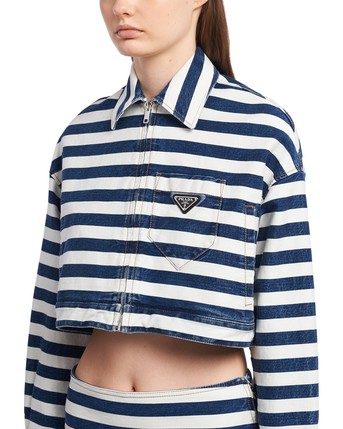 Striped denim jacket - 5