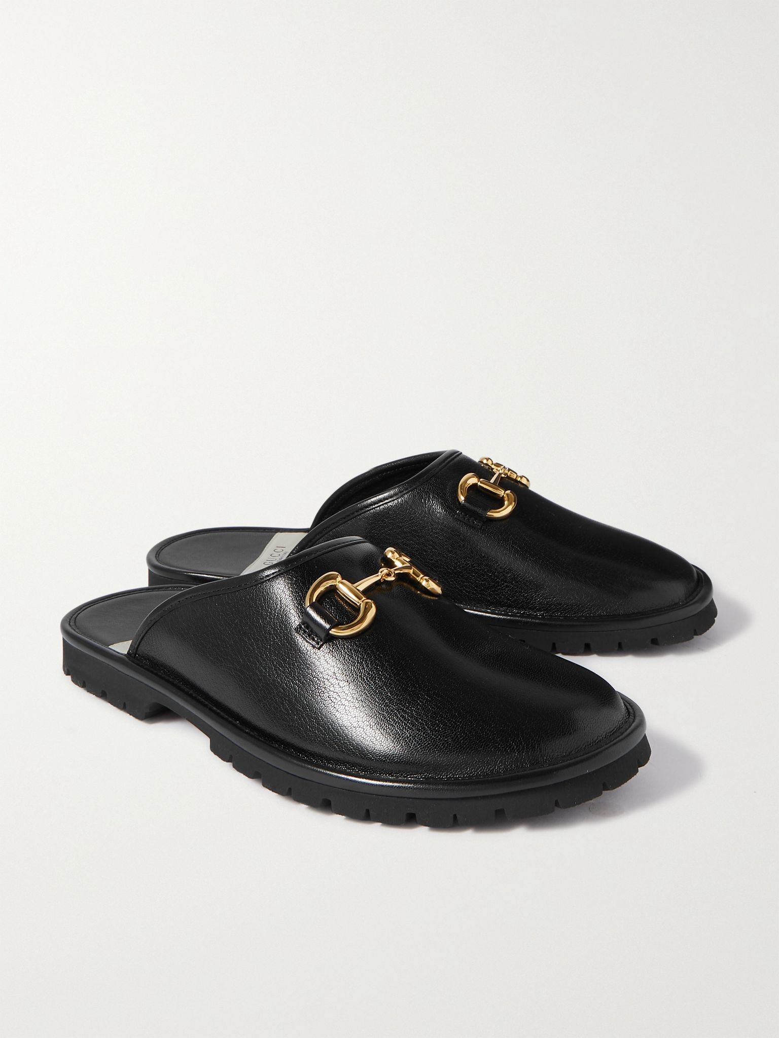 Elea Horsebit Leather Slides - 4