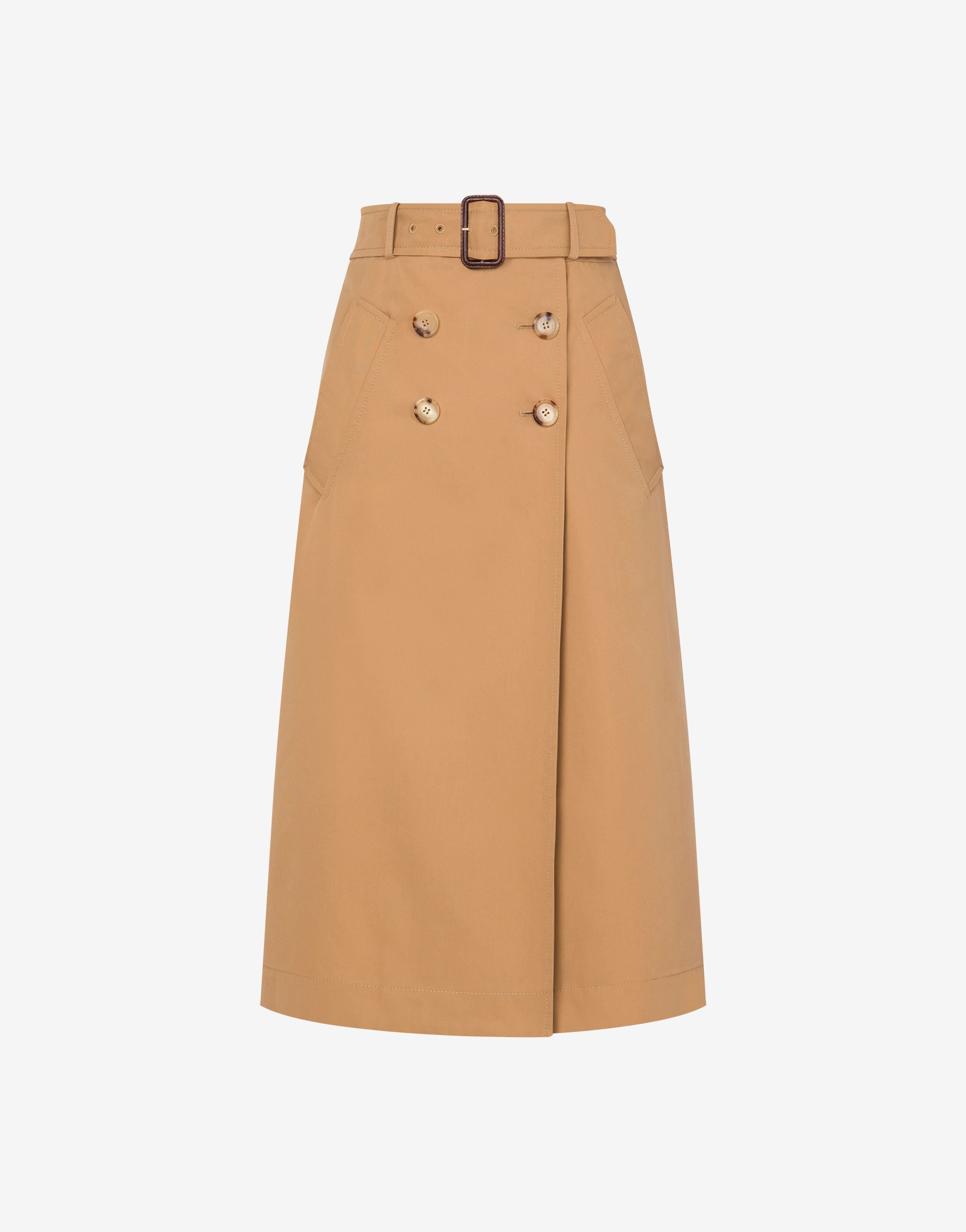 GABARDINE BELTED SKIRT - 1