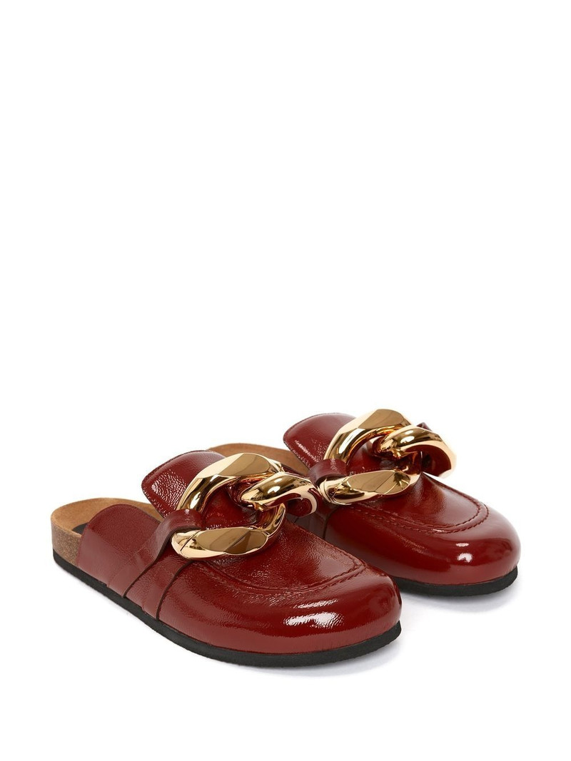 JW Anderson chain-detail leather loafer mules outlook