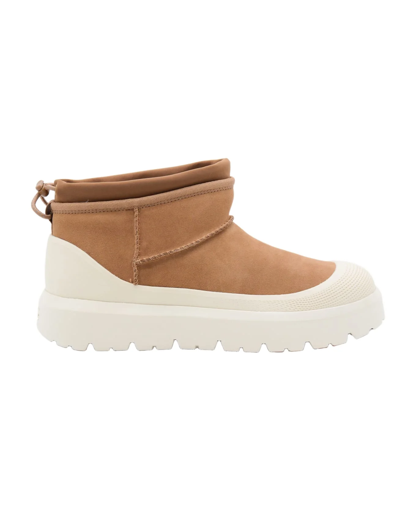 Camel And White Ultra Mini Boots - 1