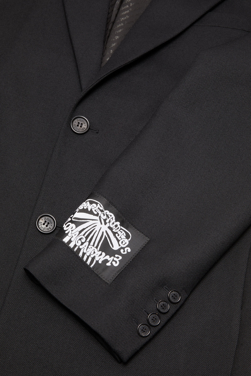 Single-breasted wool coat - Black 7