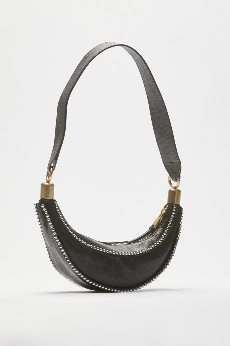 N°21 STUDDED LEATHER BANANA BAG outlook
