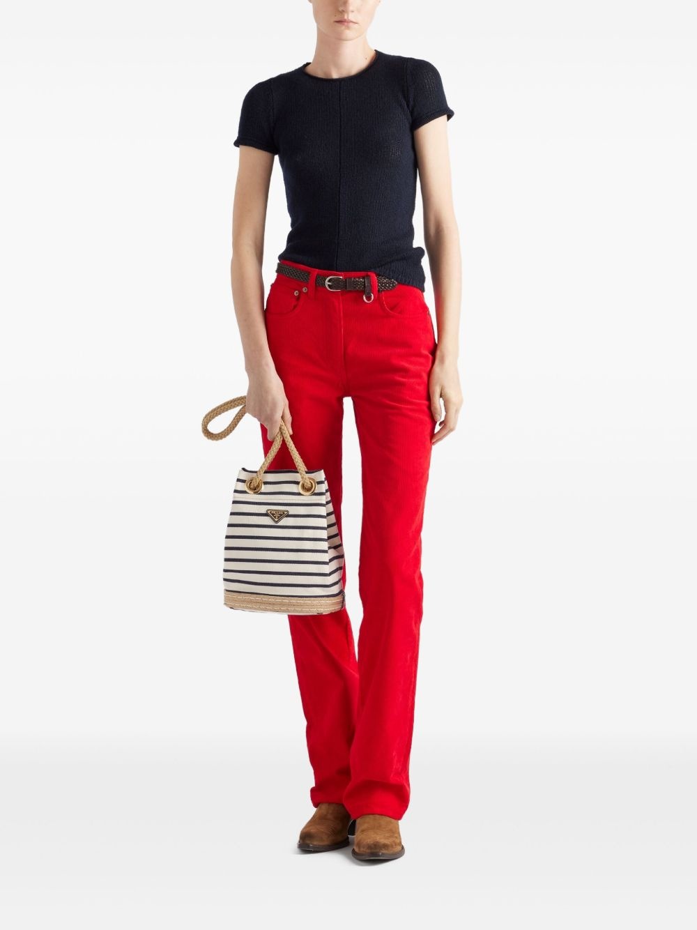 small striped bucket bag - 2