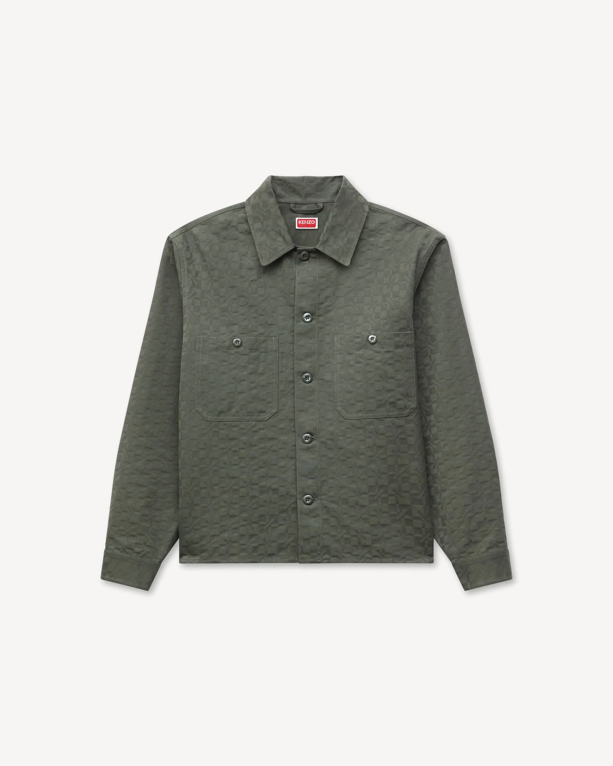 'Kenzogram' workwear overshirt in jacquard cotton - 1