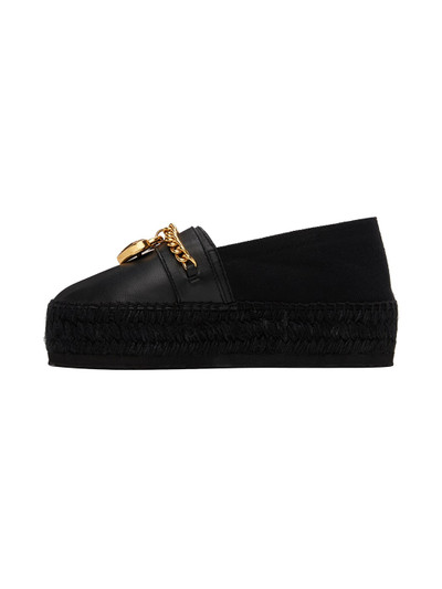 Moschino Black Chains & Hearts Espadrilles outlook