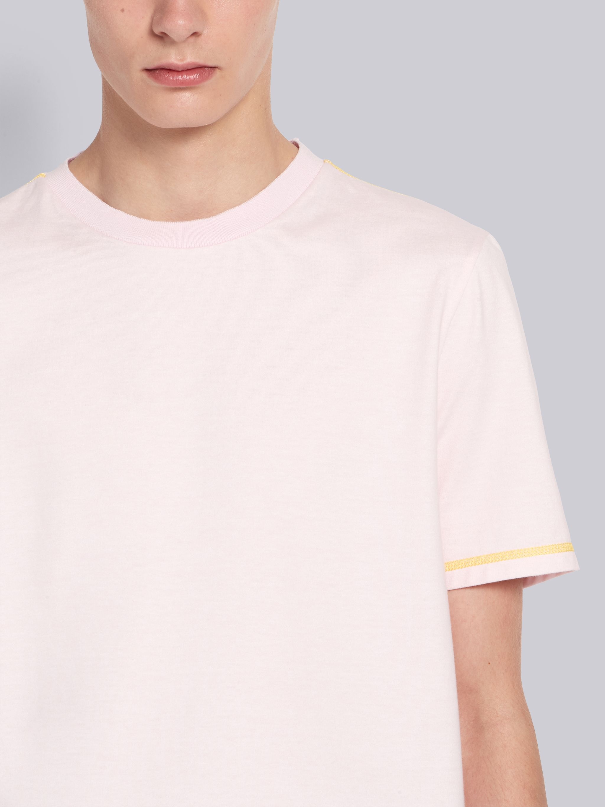 Light Pink Jersey Side Slit Tee - 5