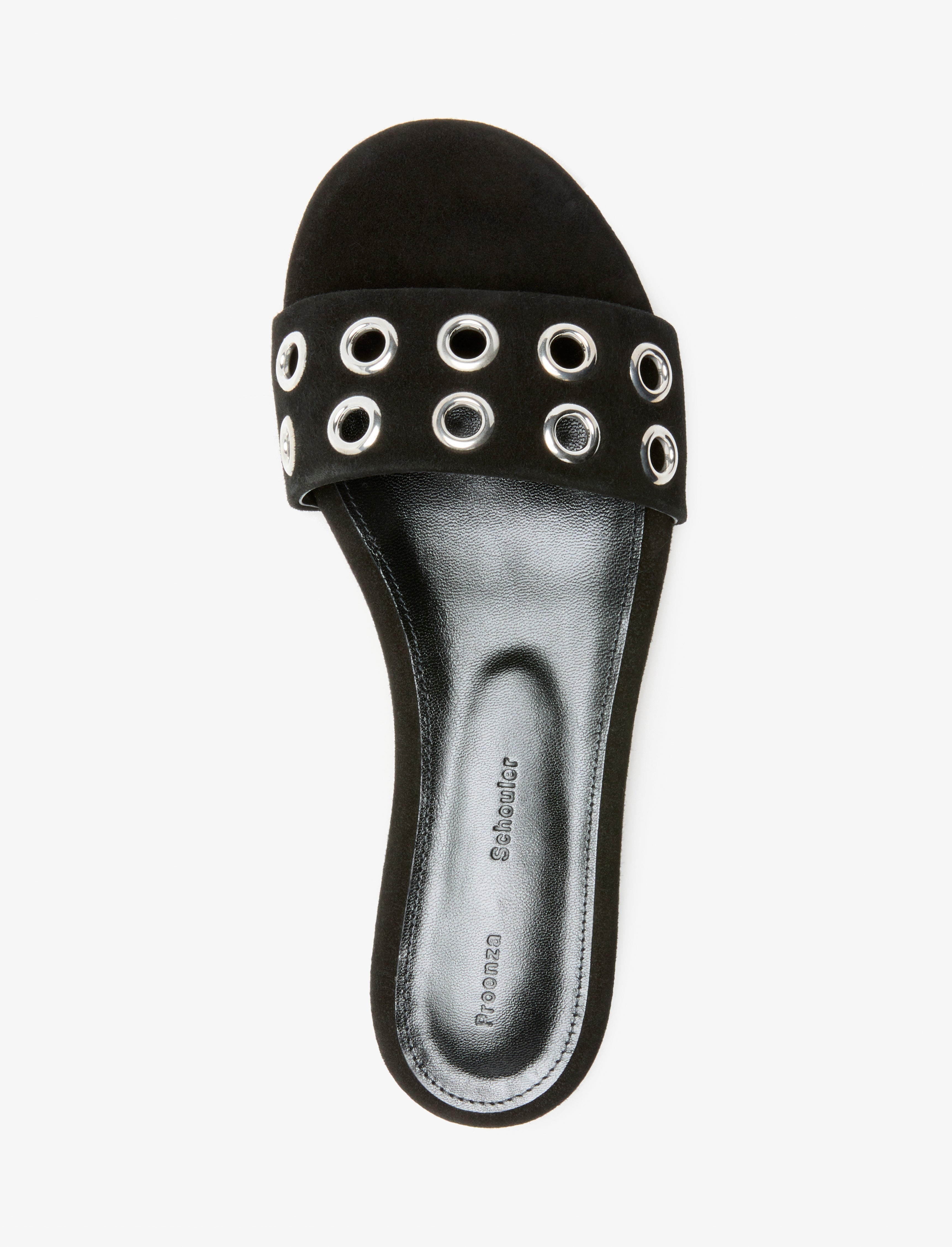 Grommet Slides in Kid Suede - 4