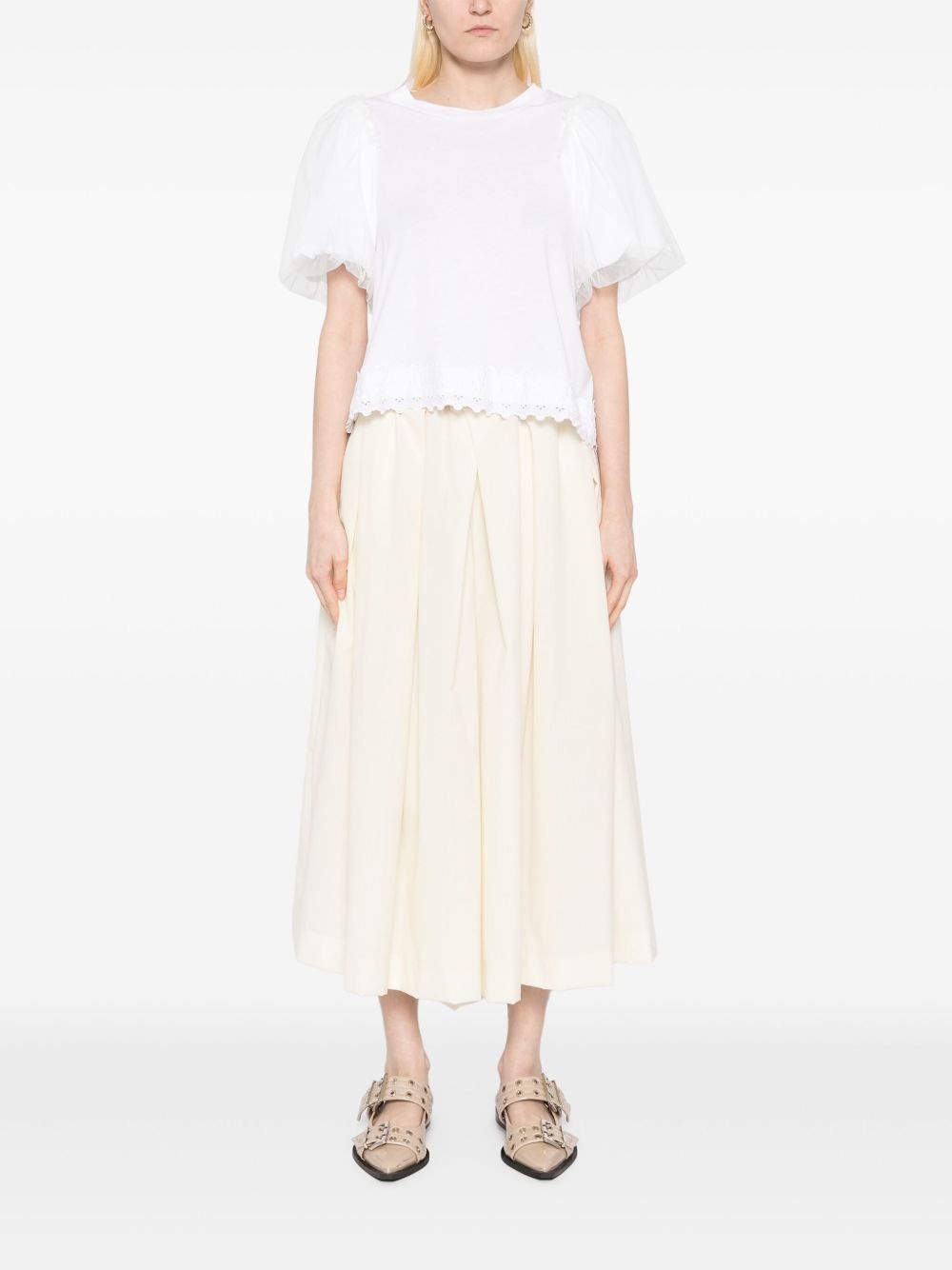 pleated wide-leg pants - 2