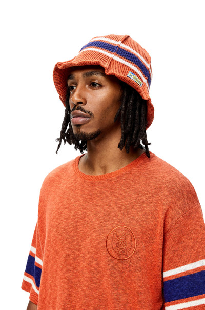 Loewe Knitted fisherman hat in linen and cotton outlook