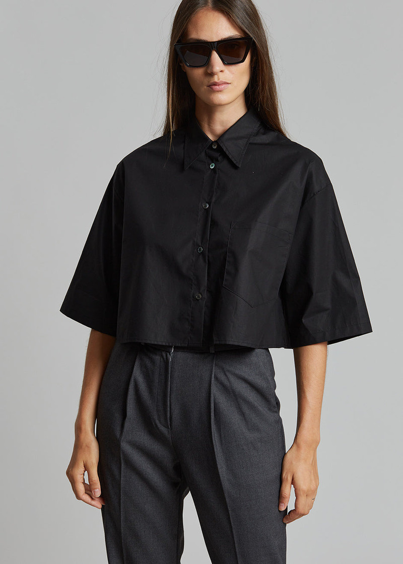 Odem Cropped Shirt - Black 5