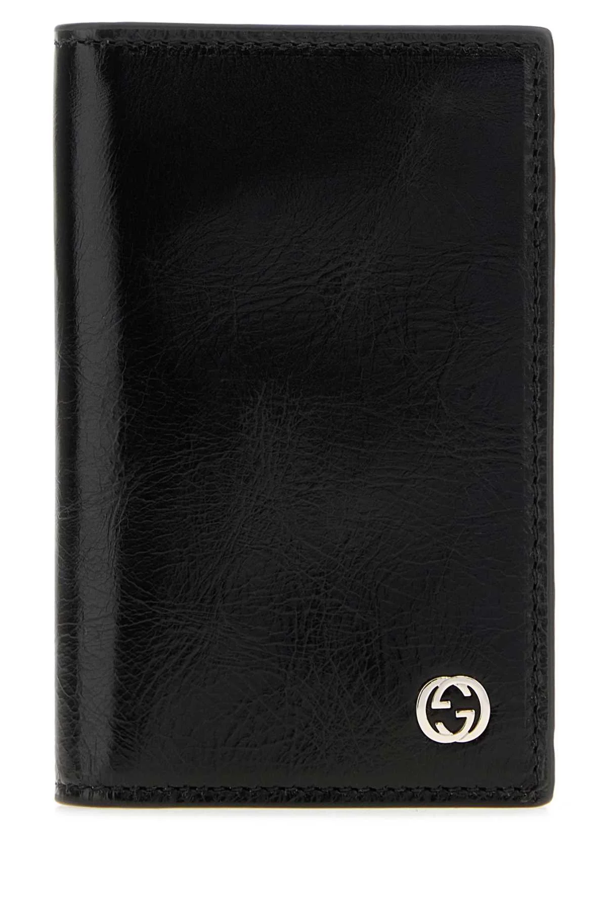 Gucci Men Black Leather Card Holder - 1