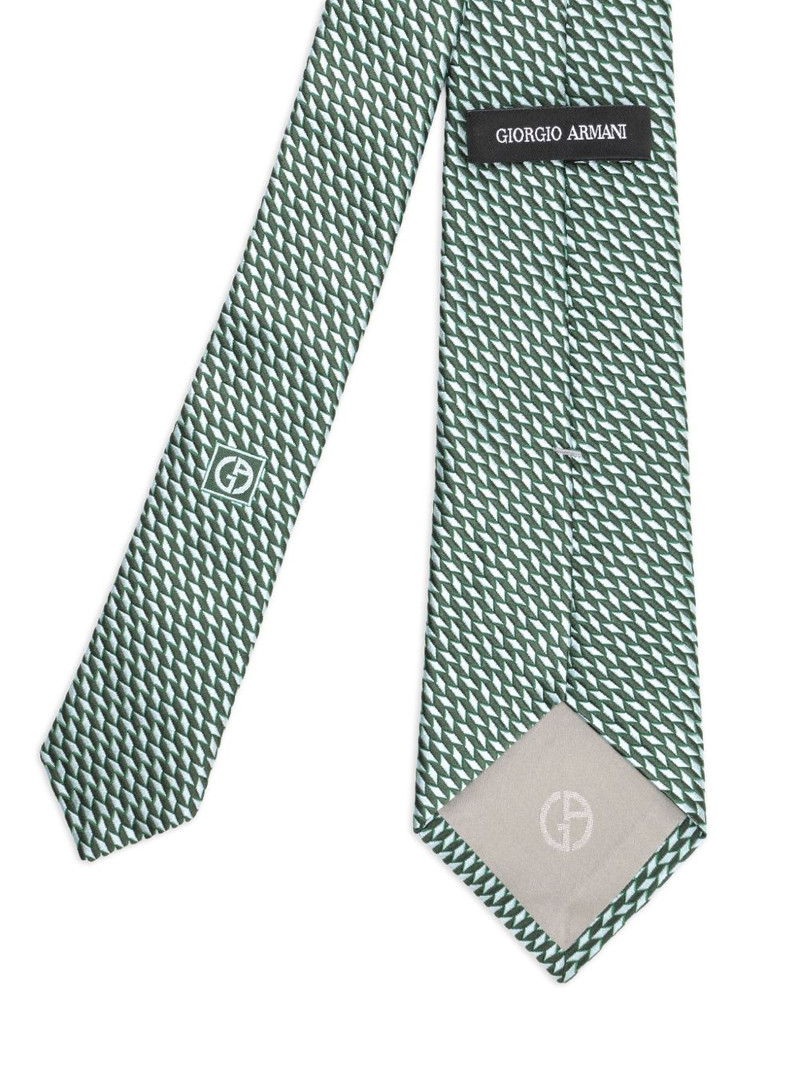 GIORGIO ARMANI geometric-pattern tie outlook