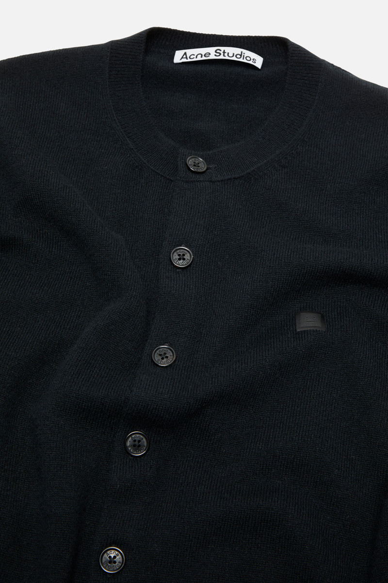 Fitted cardigan - yak wool - Black 4