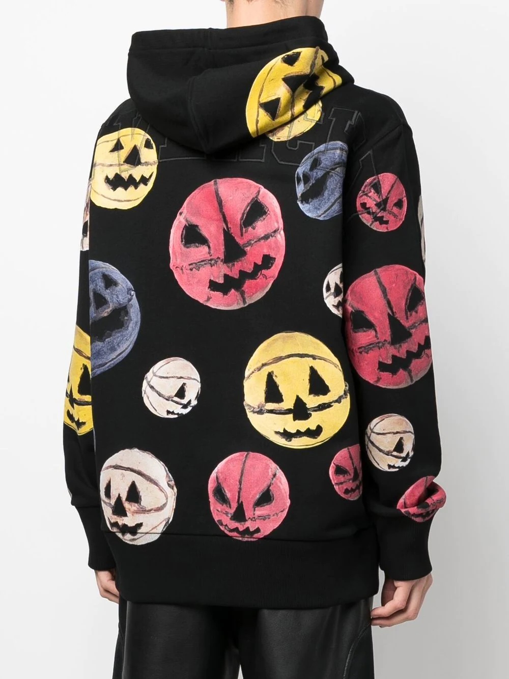 pumpkin-print cotton hoodie - 4