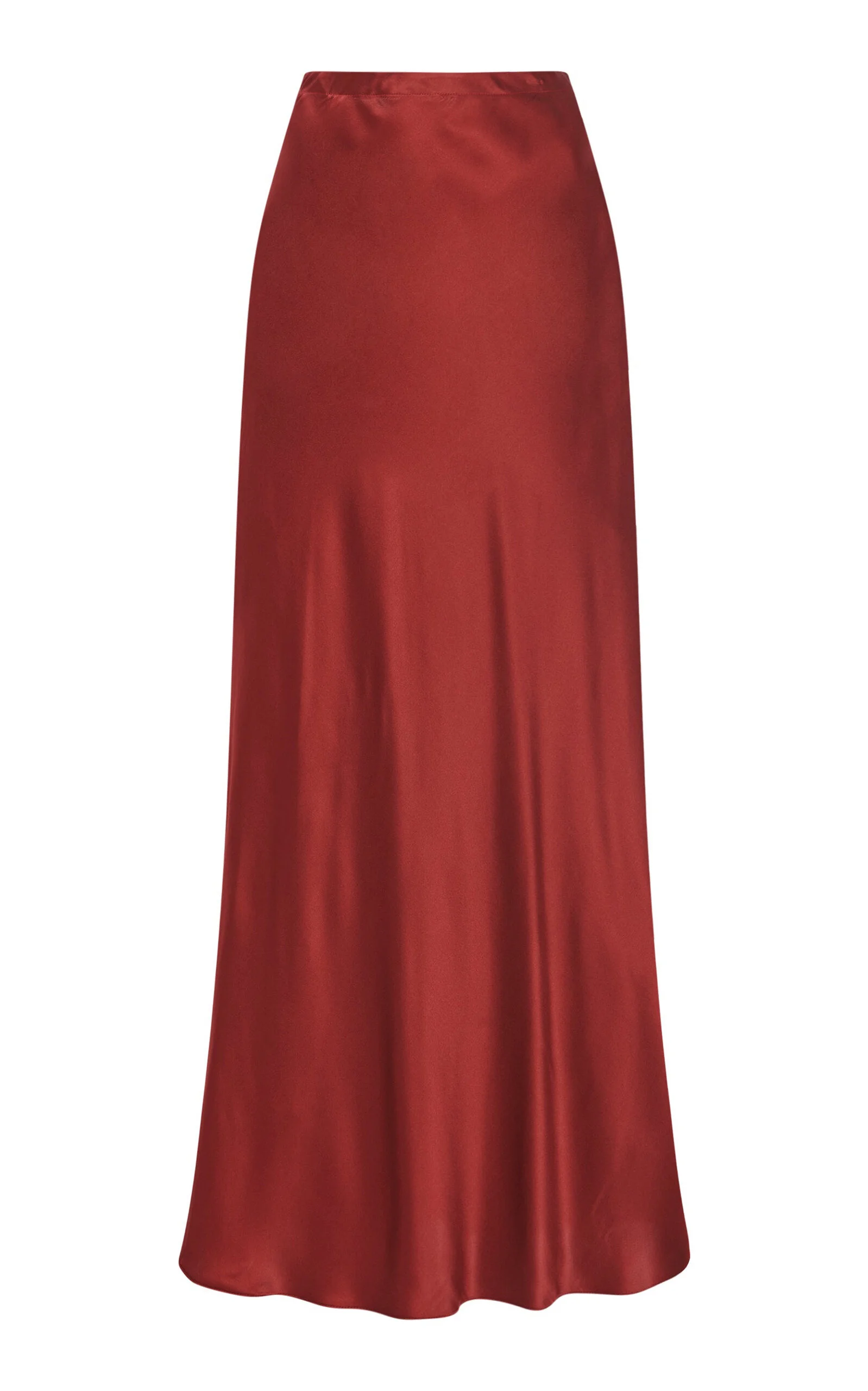 Silk Maxi Skirt red - 1