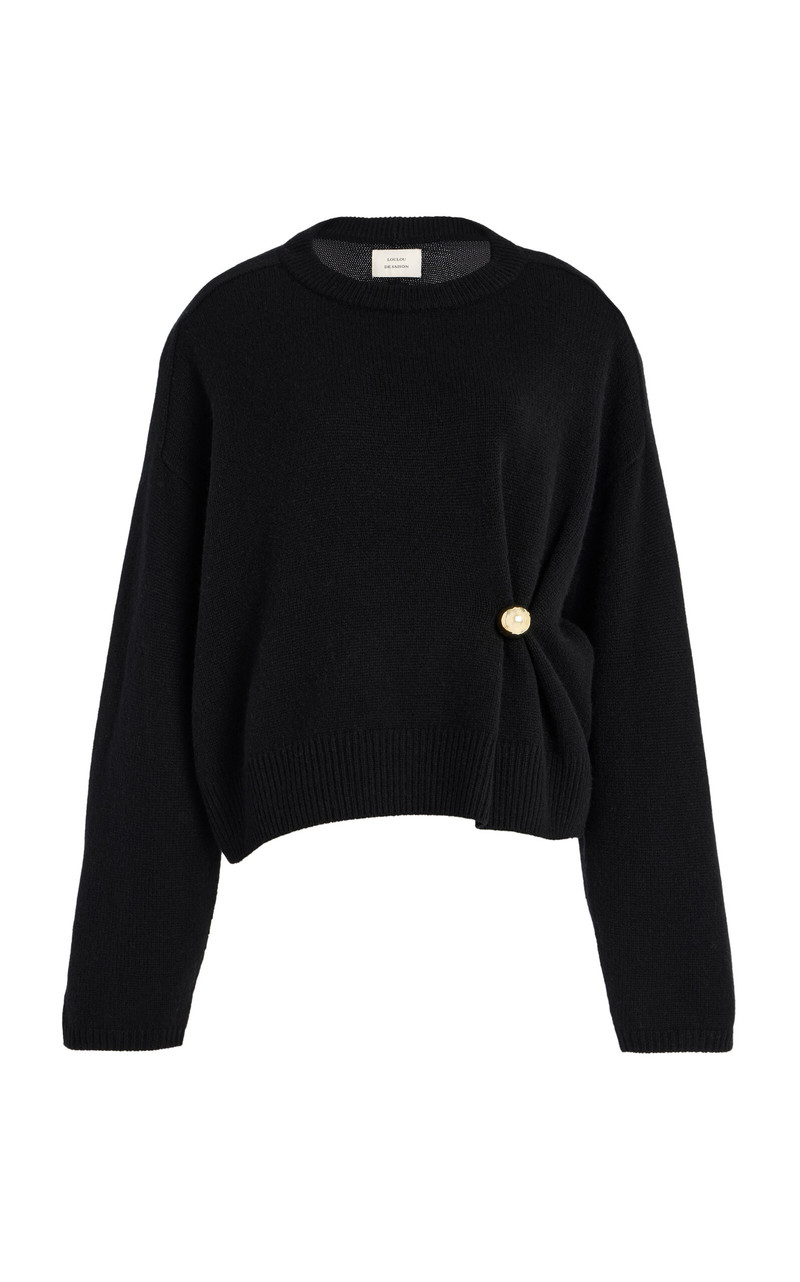 Bill Draped Cashmere 스웨터 검정 1