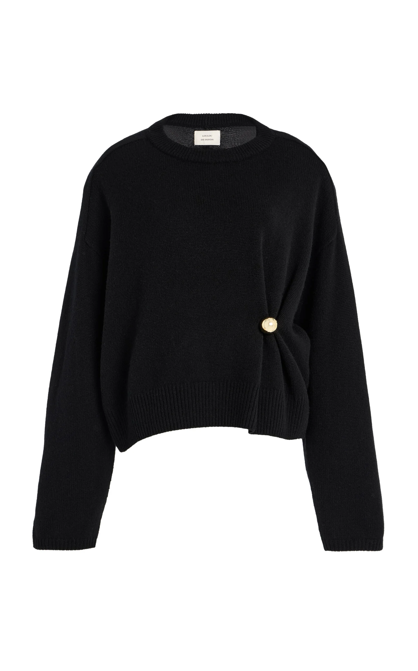 Bill Draped Cashmere Sweater black - 1
