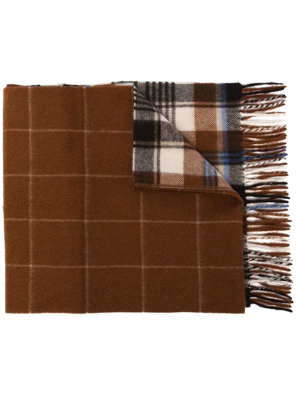 checked cashmere scarf - 1