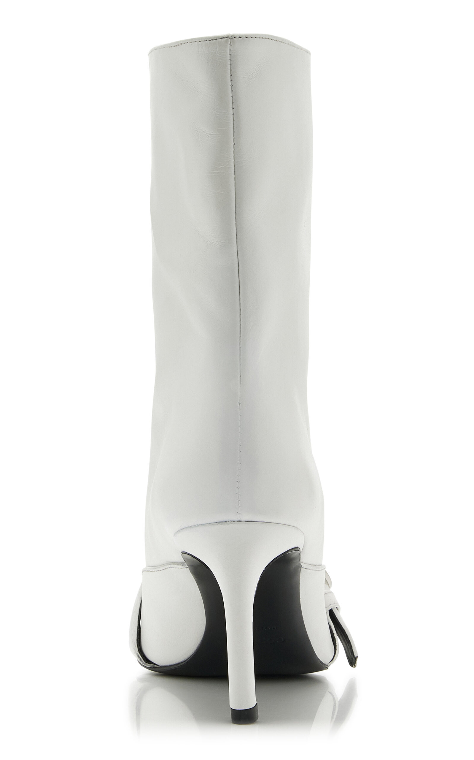Belt Leather Ankle Boots white - 4