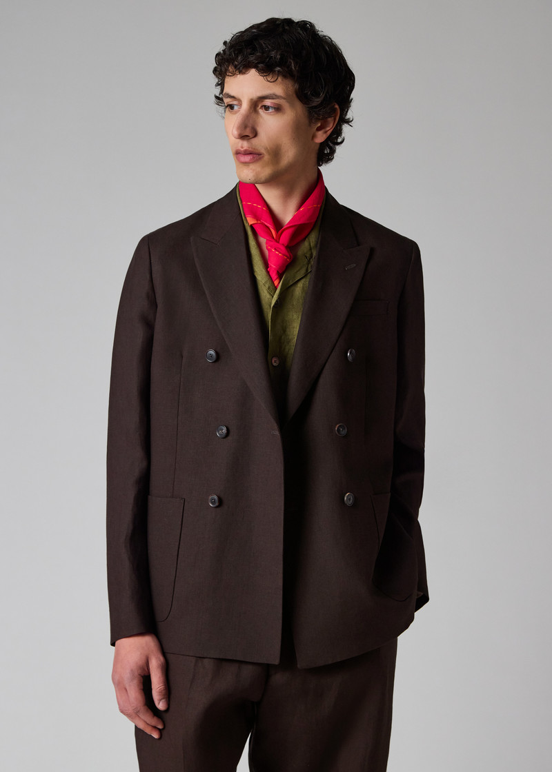 Aubergine Linen Suit 18