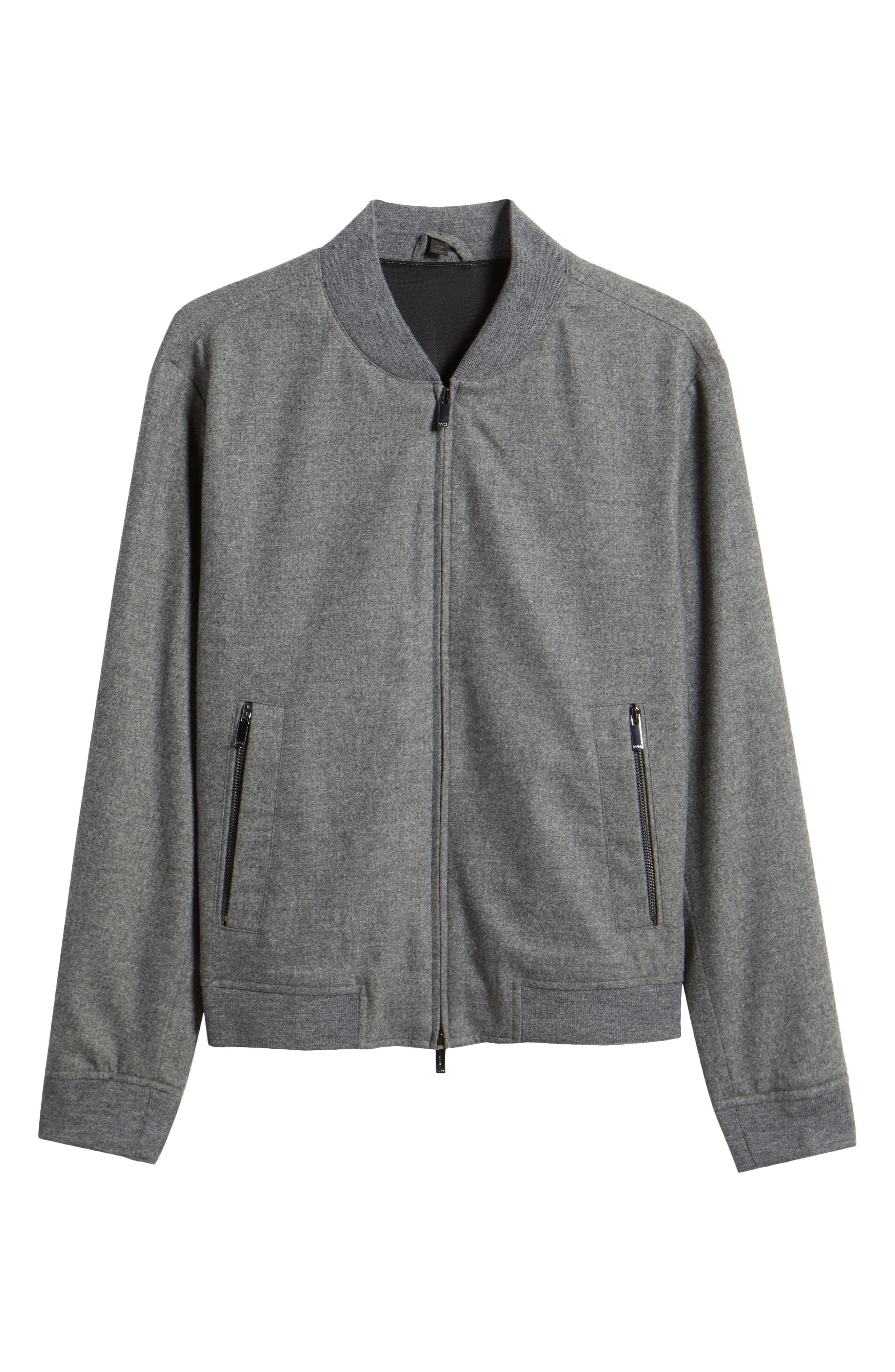 BOSS Hanry Bomber Jacket in Silver at Nordstrom - 6