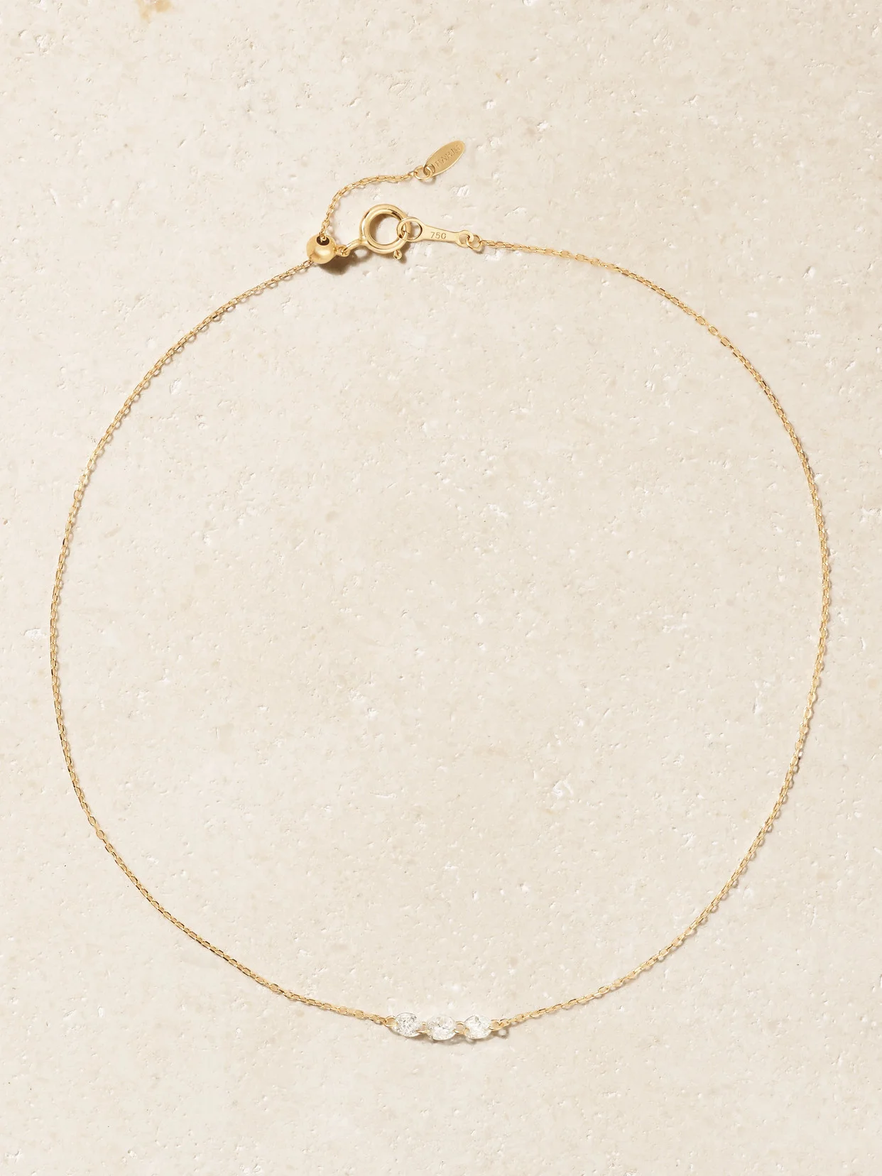18-karat Gold Diamond Anklet - 1