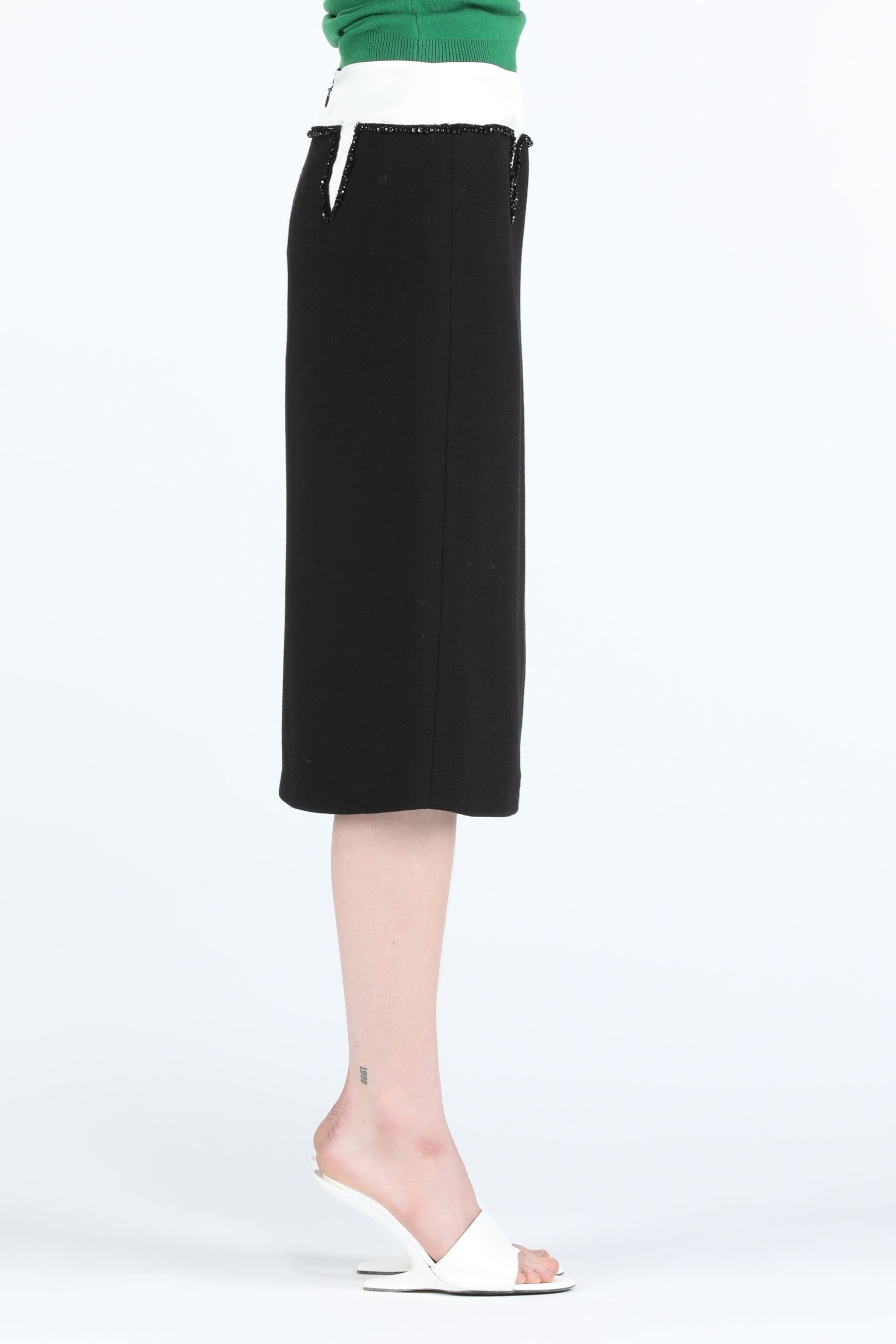 CRYSTAL-EMBELLISHED PENCIL SKIRT - 3
