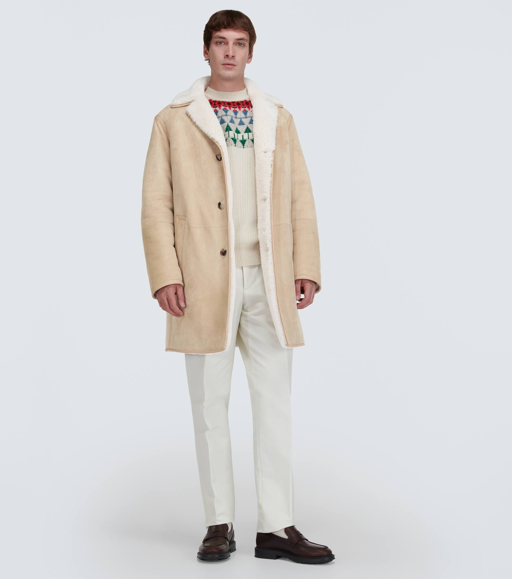 Sedrun shearling-lined suede coat - 2