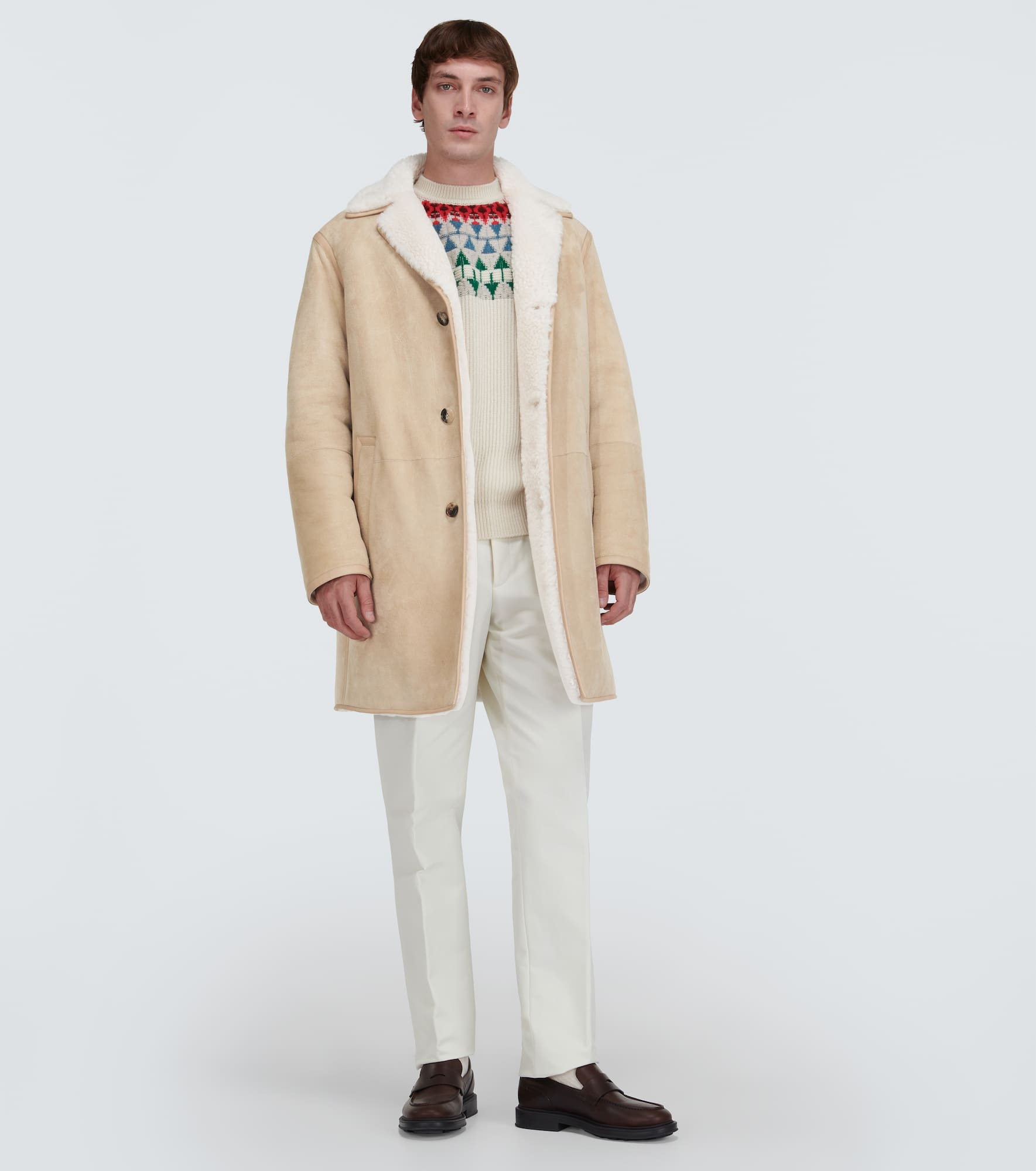 Sedrun shearling-lined suede coat - 2