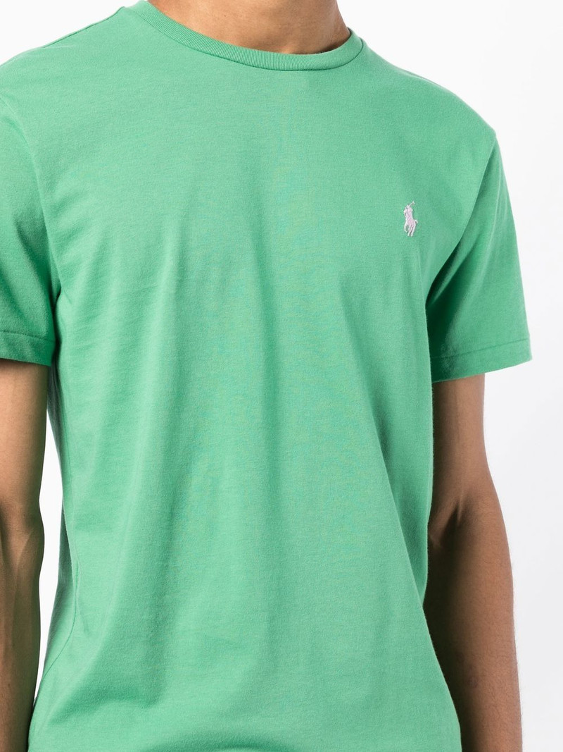 logo-embroidered cotton T-shirt 5