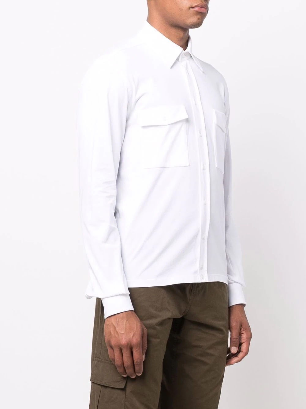 chest-pocket long-sleeve shirt - 3