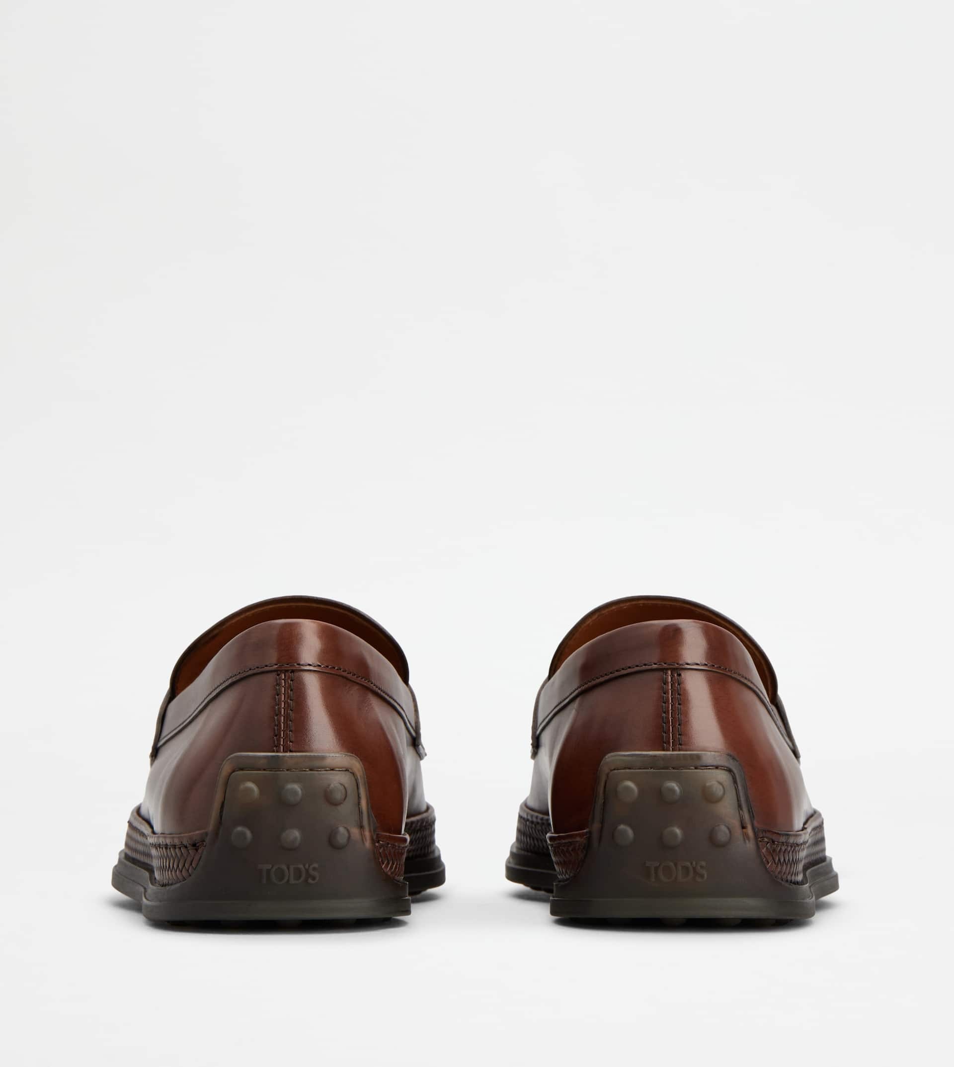 LOAFERS IN LEATHER - BROWN - 3