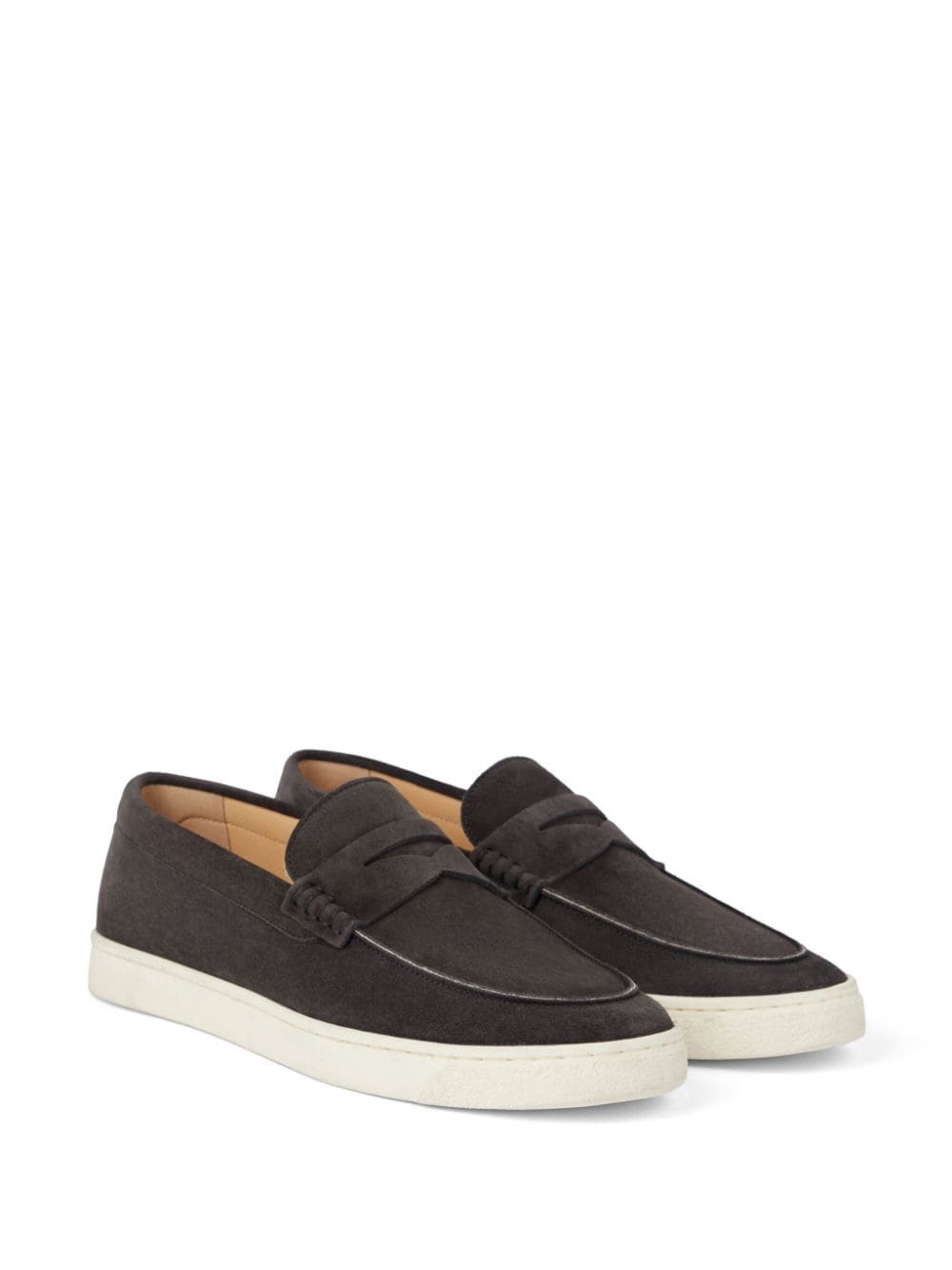 penny-slot suede loafers - 2