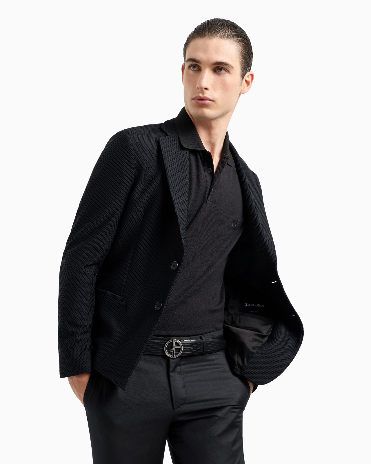 Stretch cotton piqué polo shirt - 6