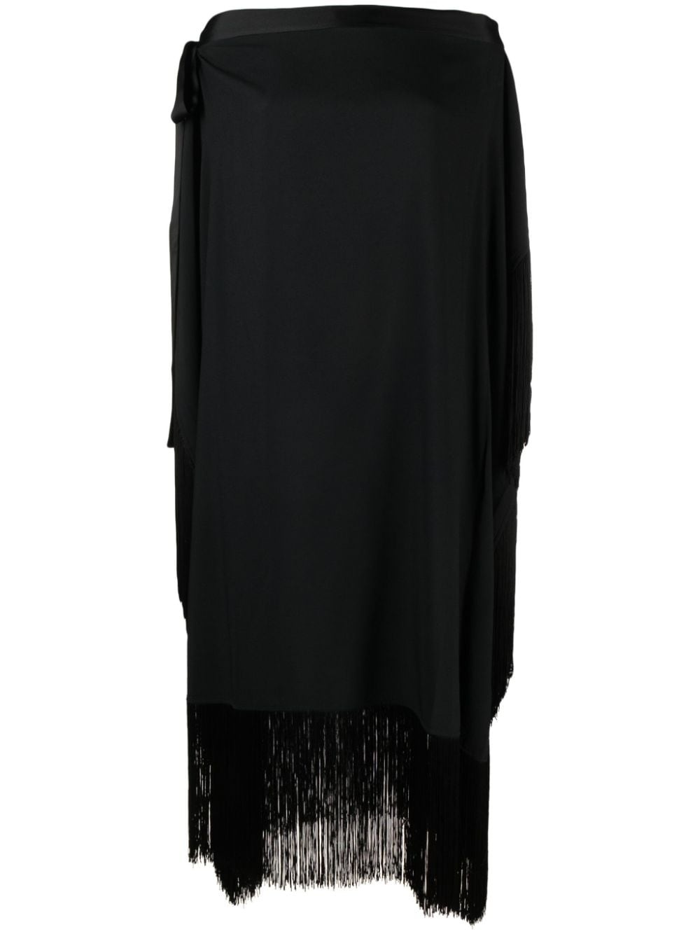 fringed-edge kaftan maxi dress - 1