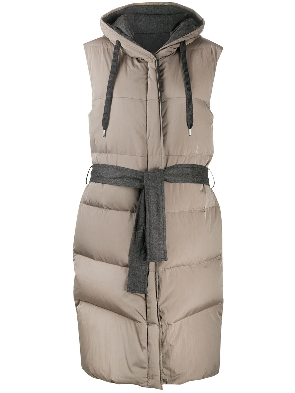 quilted hooded vest  - 1