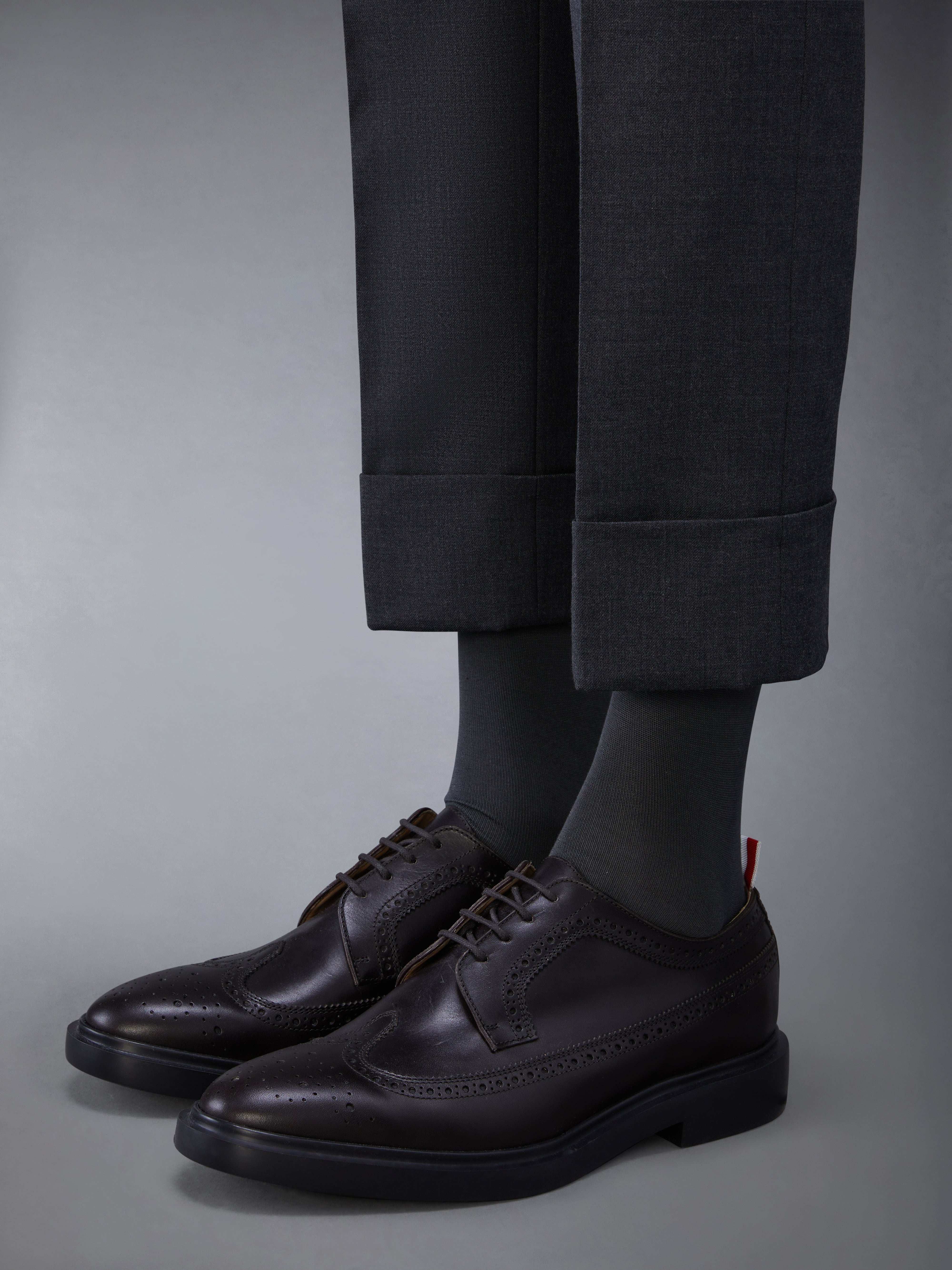 BOX CALF LIGHTWEIGHT RUBBER SOLE LONGWING BROGUES - 4