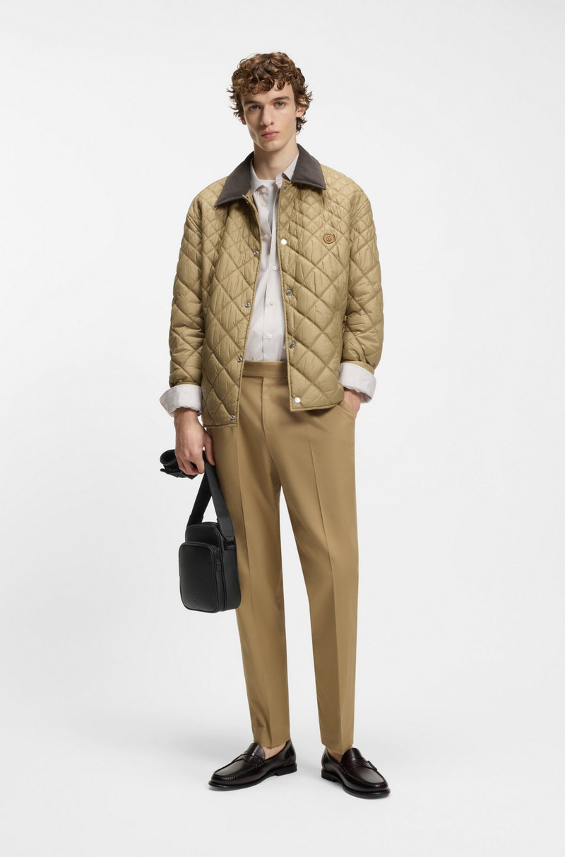 BOSS ITALIAN-LEATHER REPORTER BAG WITH DOUBLE B MONOGRAM outlook