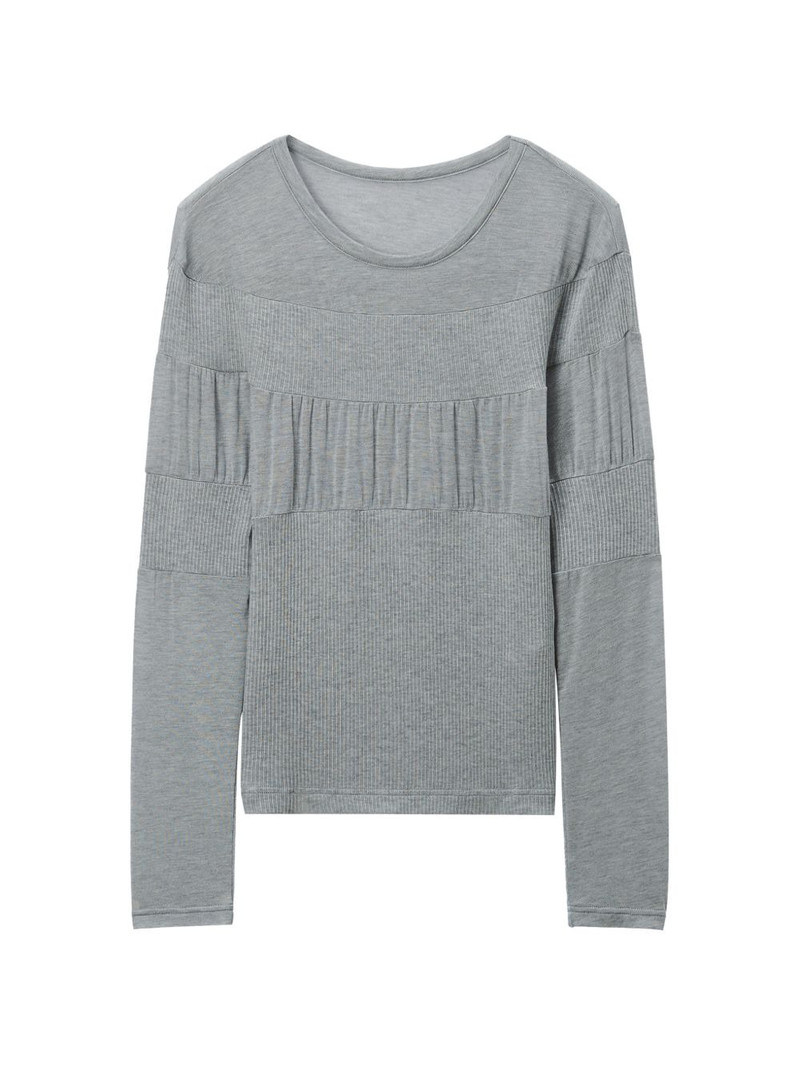 ribbed-knit panelled sweater 1