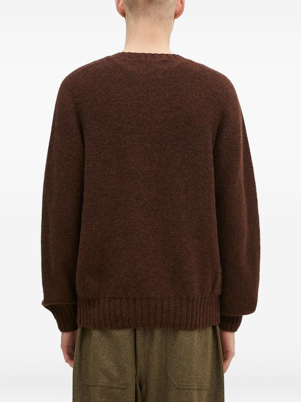 round-neck wool sweater - 3
