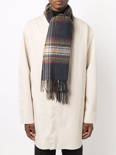 Barbour tartan-check wool scarf outlook