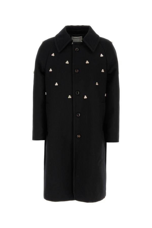 Black wool blend Verdun coat - 1