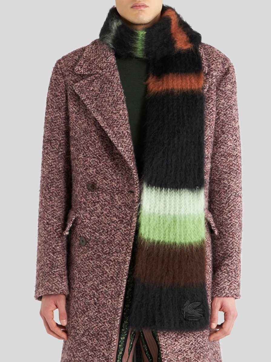STRIPED MOHAIR SCARF - 2