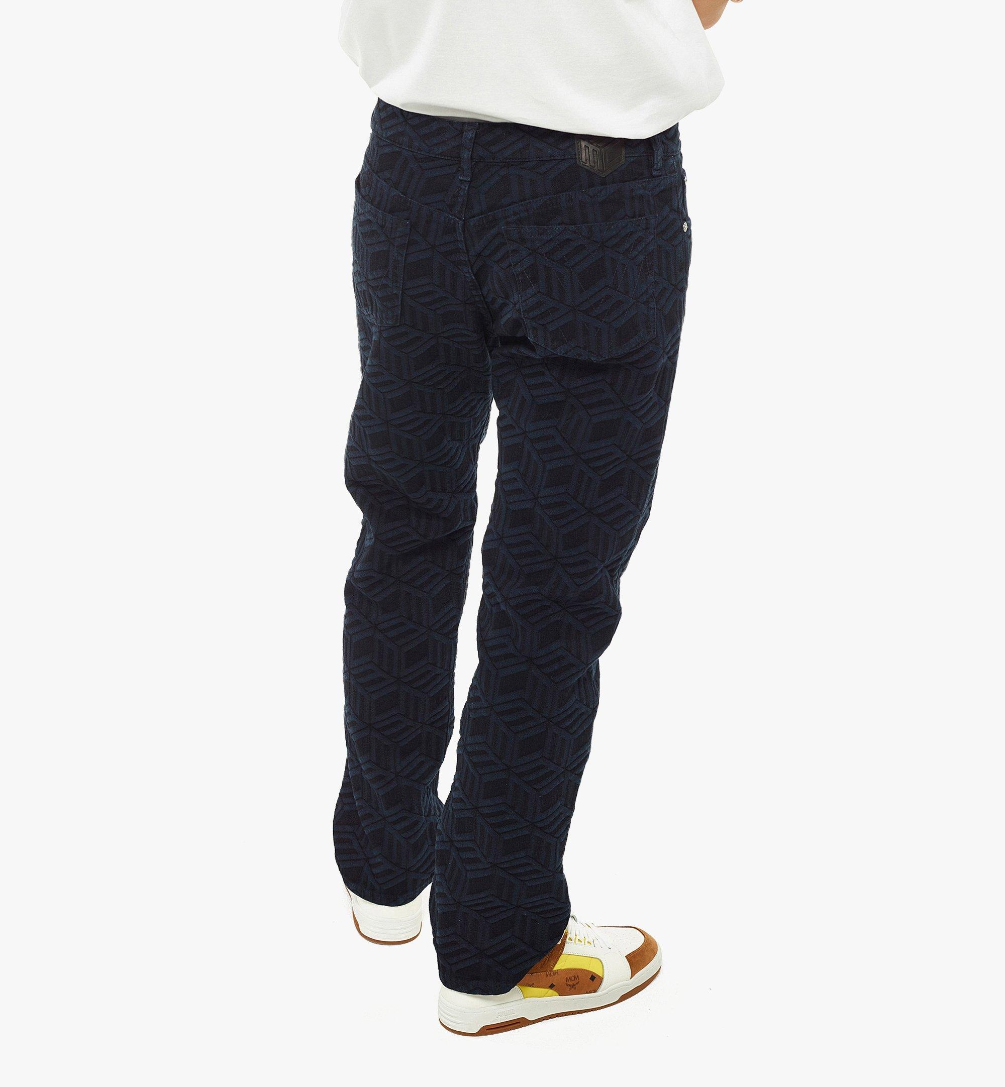 Men’s Cubic Monogram Denim Jeans in Sustainable Cotton - 5