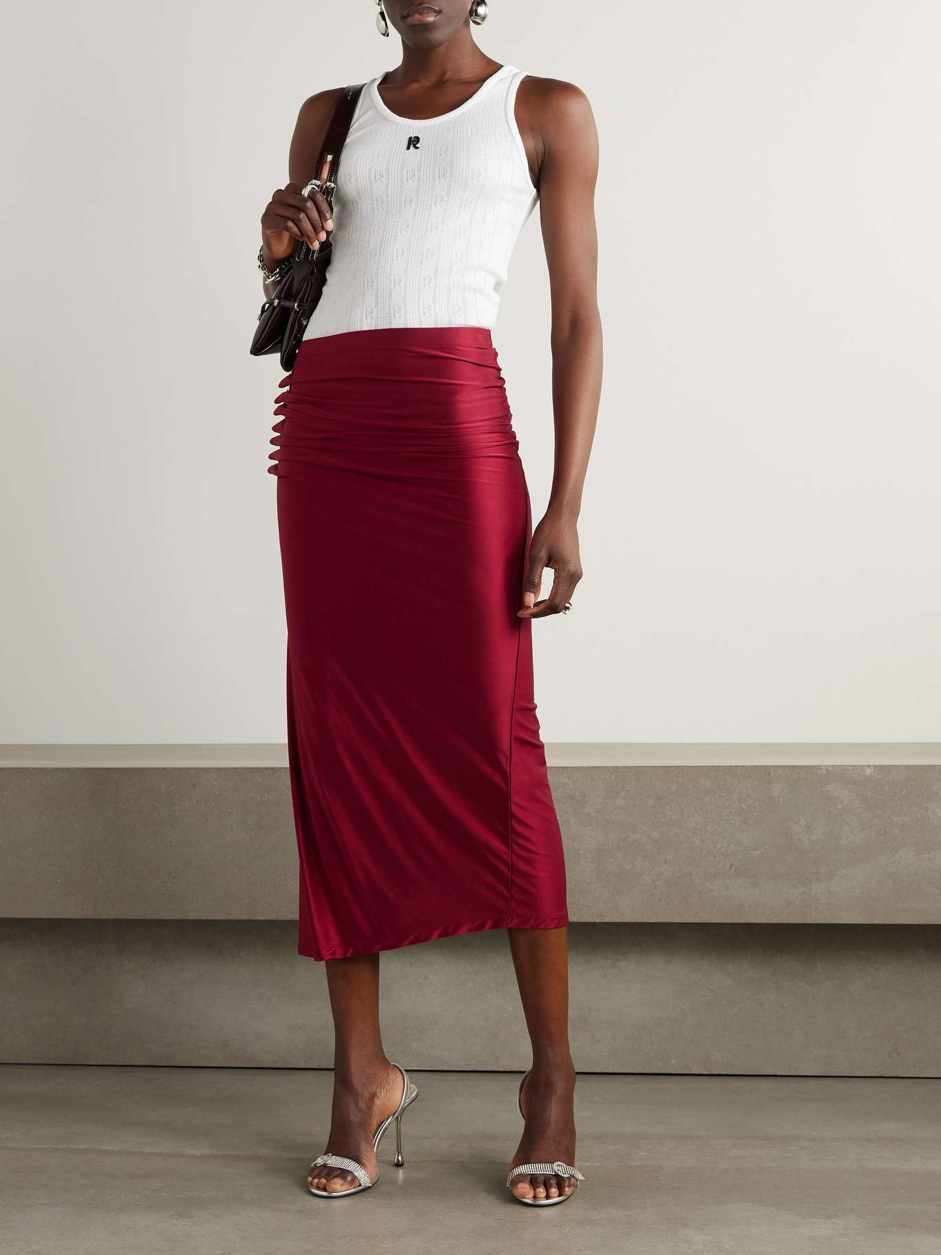 Pointelle-knit cotton tank White - 2
