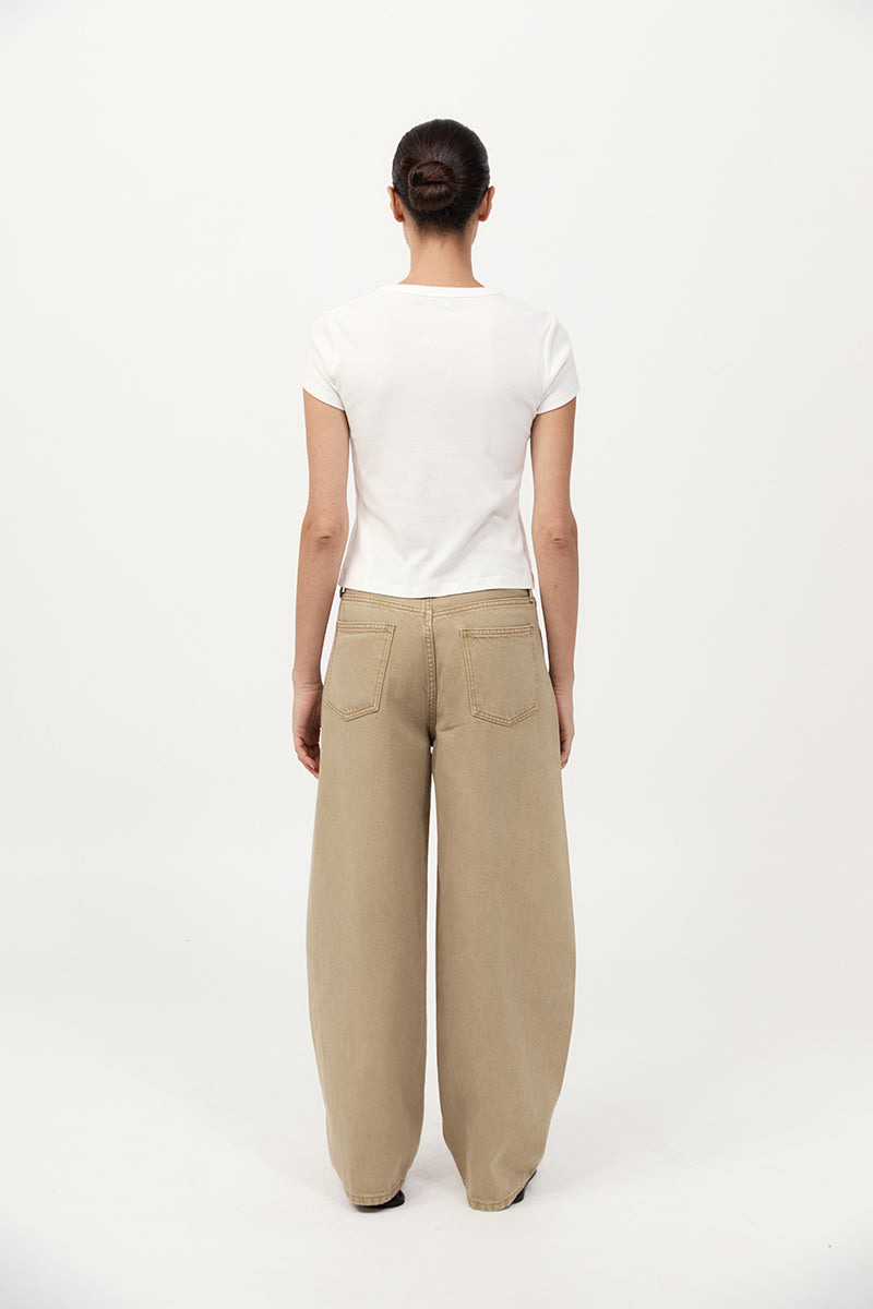 Mid Rise Balloon Jeans - Sahara - 7