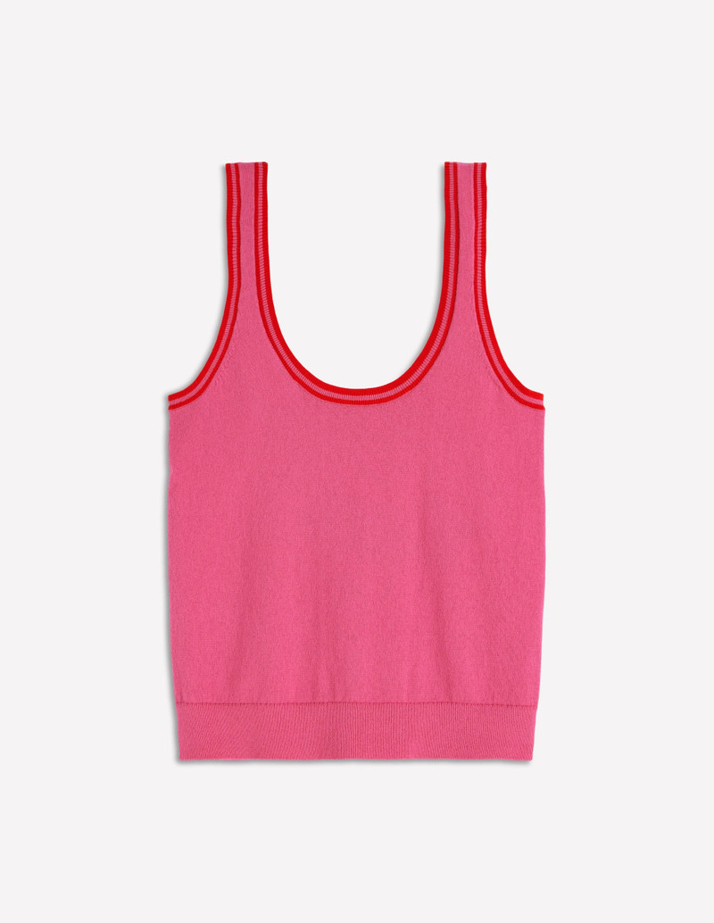 Liz Knitted Tank-Pink - 1